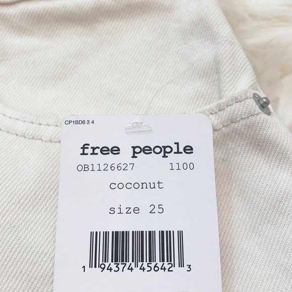 Free People Bailey Denim Skirt in Coconut. - Picture 7 of 13